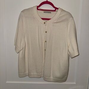 Abercrombie & Fitch Cream Button-Up Cardigan